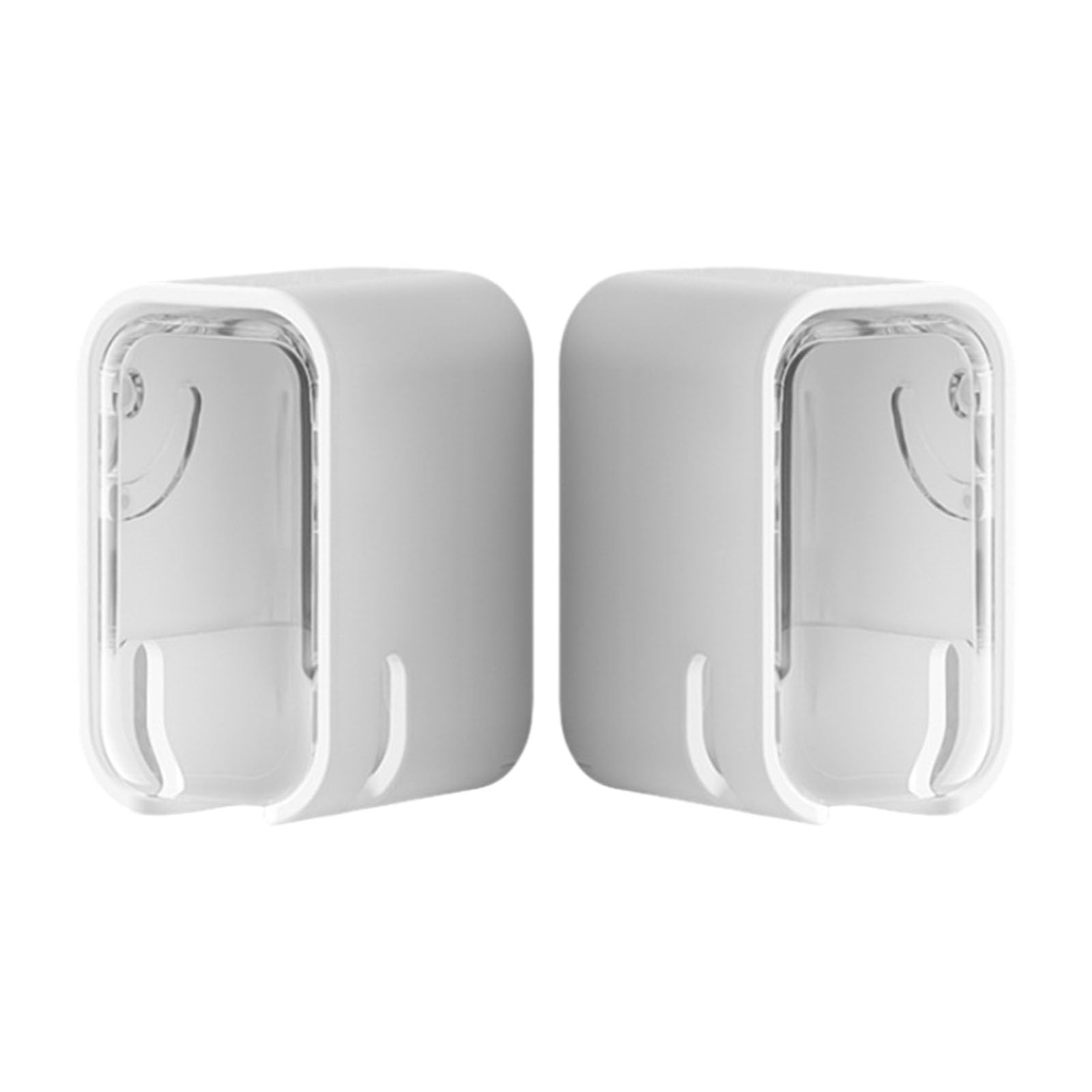 Jazuaiao Modern Toothbrush Holder Electric Toothbrushes Rack Set of 2 with Dustproof Cover for Household Bathroom Accessories Wall Mounted Toothbrush Holder