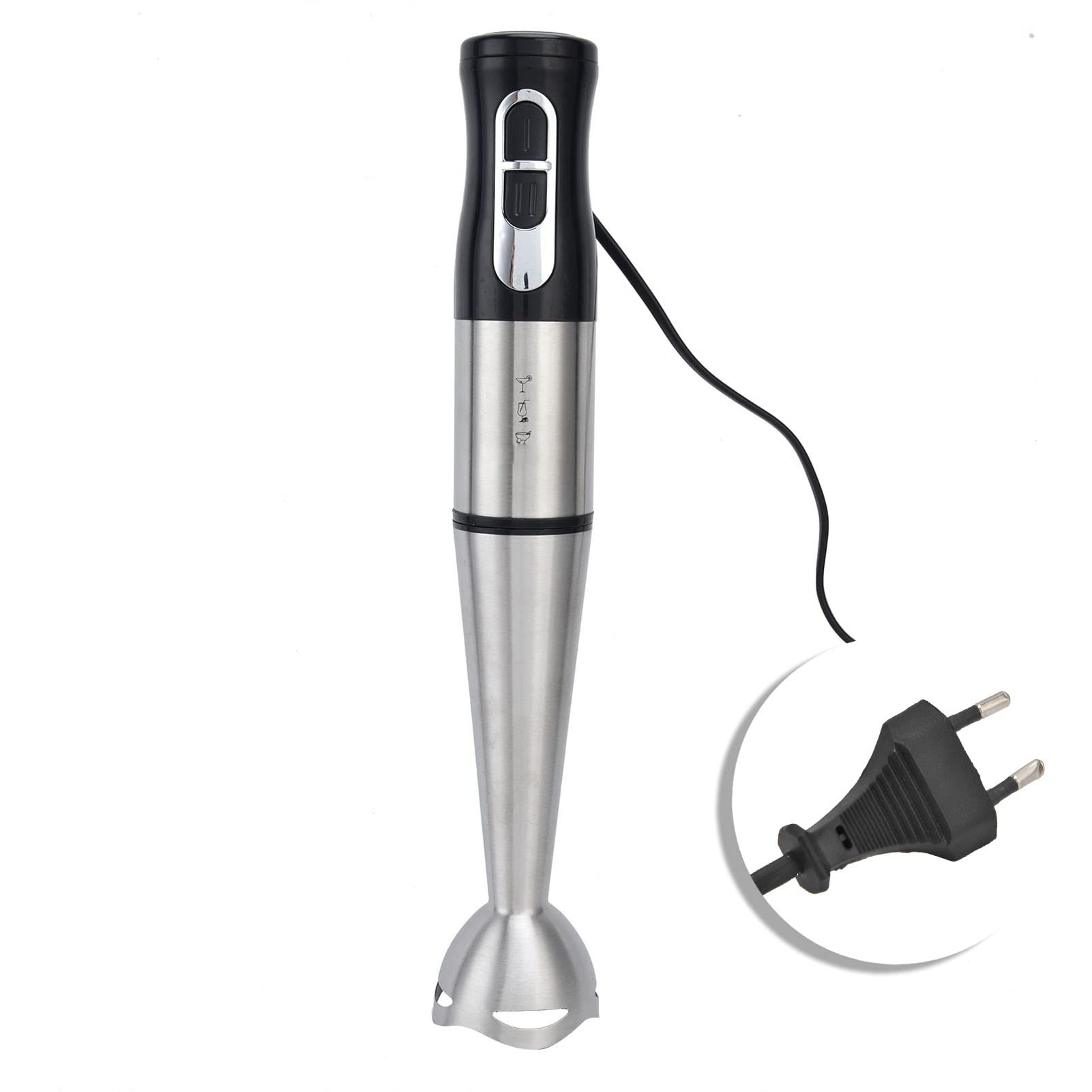 Batidora de Mano de Inmersión 800W 5 en 1 con Cuchillas en Forma de S de Acero Inoxidable, 2 Velocidades para Sopas, Batidos, Papillas, Purés y