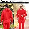 RIPT RCSWT763 Men's Hooded Soft Touch Loungewear Hoodie Sweatshirt Top, Red, L #1