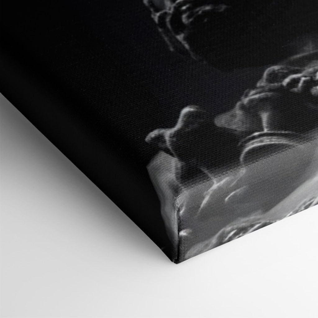 Canvas for Living room. Michelangelo's David in a Dance of Shadows and Light, 27 x 18 inch Canvas Wall Art - Contemporary Masterpieces - Modern Home Decor