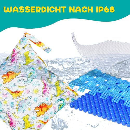 Loscarol 2 Stück wetbag Kindergarten groß, nasstasche Wet Bag schwimmsachen – Ansicht 5