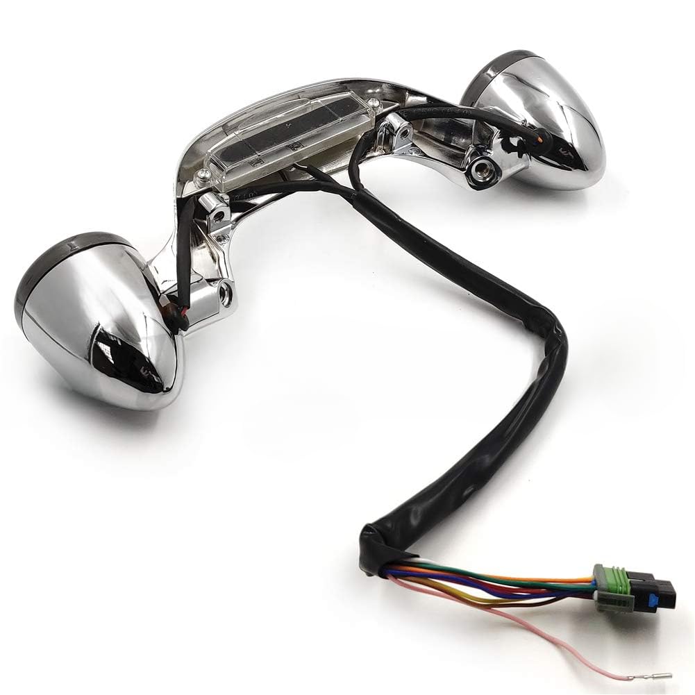 Sostituzione della barra luminosa del freno dell'indicatore di direzione posteriore nera Compatibile con Harley Davidson Street Glide dal 2010 in poi
