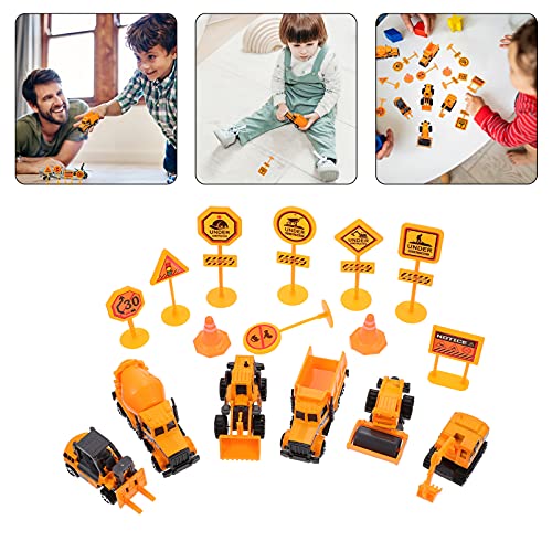 Toyvian 4 Conjuntos Brinquedo De Veículo De Construção Prédio Crianças Conjunto Infantil Mini Veícul
