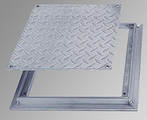 Acudor FD-8060 Removeable Floor Door 12x12 Flush Door Diamond Plate