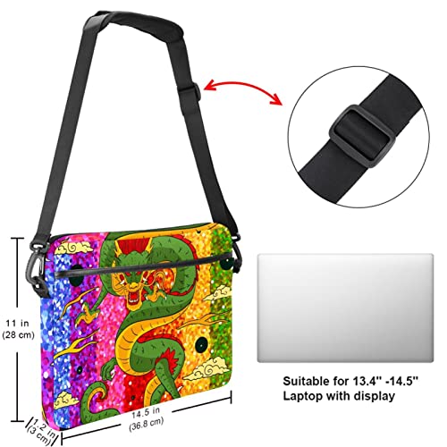 Sacoche ordinateur portable 13.3 dragon arc-en-ciel multicolore - 5