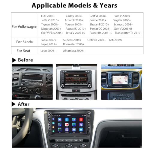 Radio para Auto Joying 8 pulgadas Android 13 Carplay miniatura 3