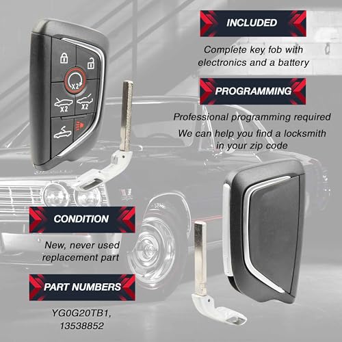 Llave mando a distancia de 7 botones para Chevrolet Corvette C8 2020-2024 YG0G20TB1 4