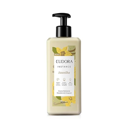 Eudora Creme Hidratante Desodorante Corporal Instance Baunilha 400ml