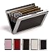 RFID Credit Card Holder Wallets for Women or Men Slim Stainless Steel and PU Leather Credit Card Protector for Holding Debit ATM Card