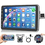 autoradio 1 din monitor usato 【Collegamento mirror IOS/Android, Bluetooth, Radio FM】 Aggiorna il collegamento mirror del doppio sistema, IOS unidirezionale: IOS supporta la proiezione unidirezionale dei telefoni cellulari sulla macchina, Android bidirezionale: Android supporta la connessione bidirezionale dei telefoni cellulari. Bluetooth A2DP integrato/vivavoce/rubrica: chiamata in vivavoce Bluetooth, lettore musicale Bluetooth, caricamento automatico della rubrica.supporta la radio FM, con 18 stazioni preimpostate.