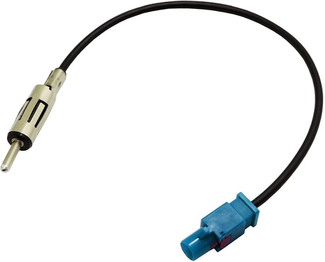 Audioproject A126 - radio samochodowe adapter antenowy wtyczka Fakra adapter DIN kompatybilny z Audi VW Seat, Skoda, Opel, Ford, Dacia, BMW E46, wtyczka anteny samochodowej, kabel samochodowy adapter