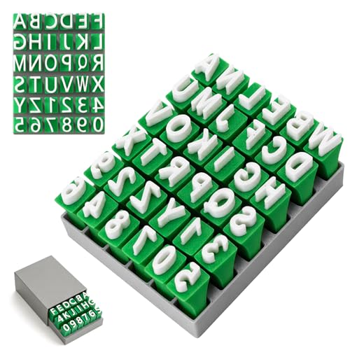 Letter Stamps for Concrete Concrete Letter Stamps Letter Stamps for Clay - Uppercase Alphabet and Symbols Stamps Set DIY Craft Mold Tools for Pottery Cement Handmade Projects