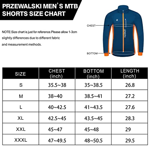Przewalski Cycling Bike Jackets For Men Winter Thermal Running Jacket Windproof Breathable Reflective Softshell Windbreaker (Blue, Medium) #TOP5