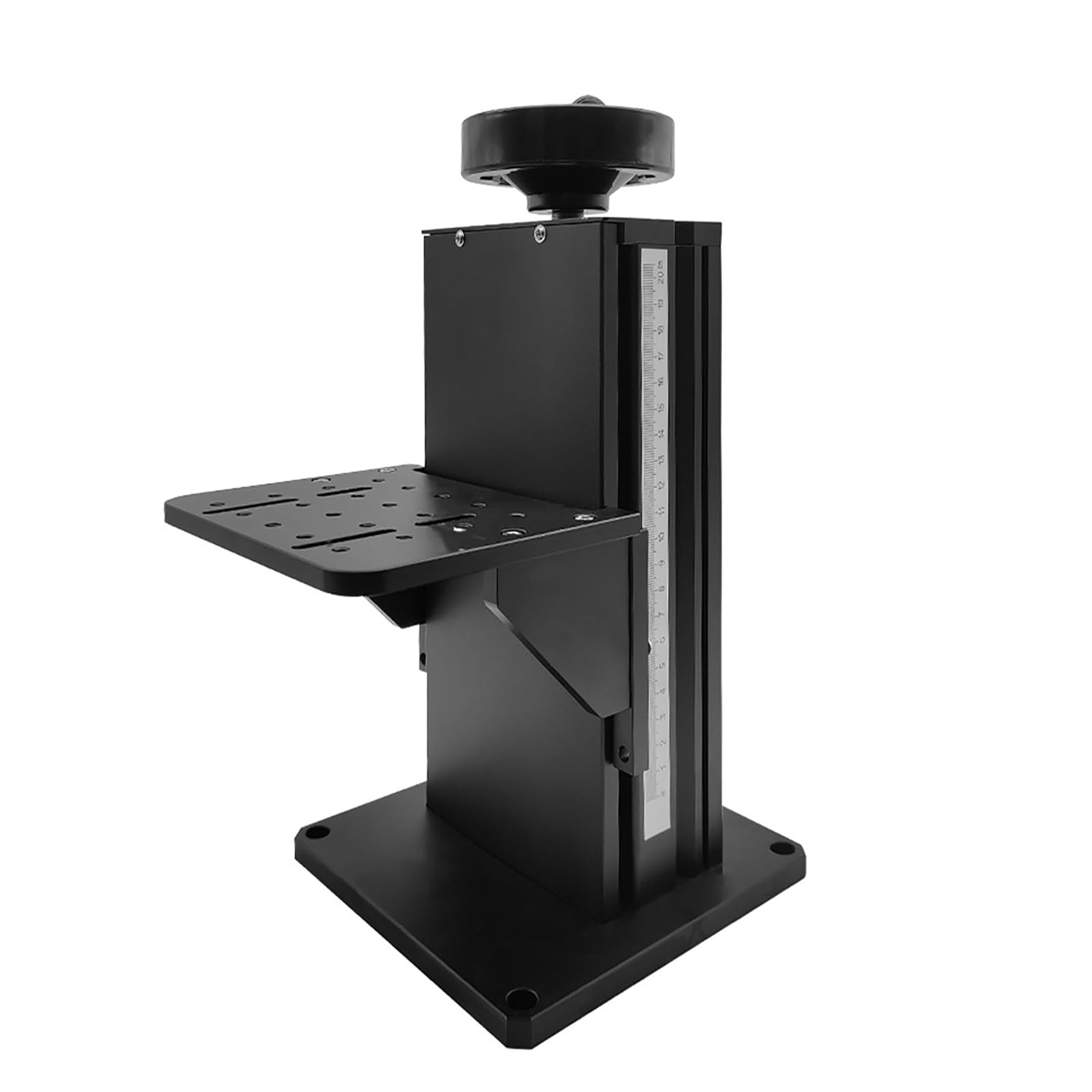 Plataforma de elevación Z-Axis para experimentos ópticos, carrera ajustable con columna de tornillo tipo T de aleación de aluminio, deslizamiento de desplazamiento de 45 cm para aplicaciones de