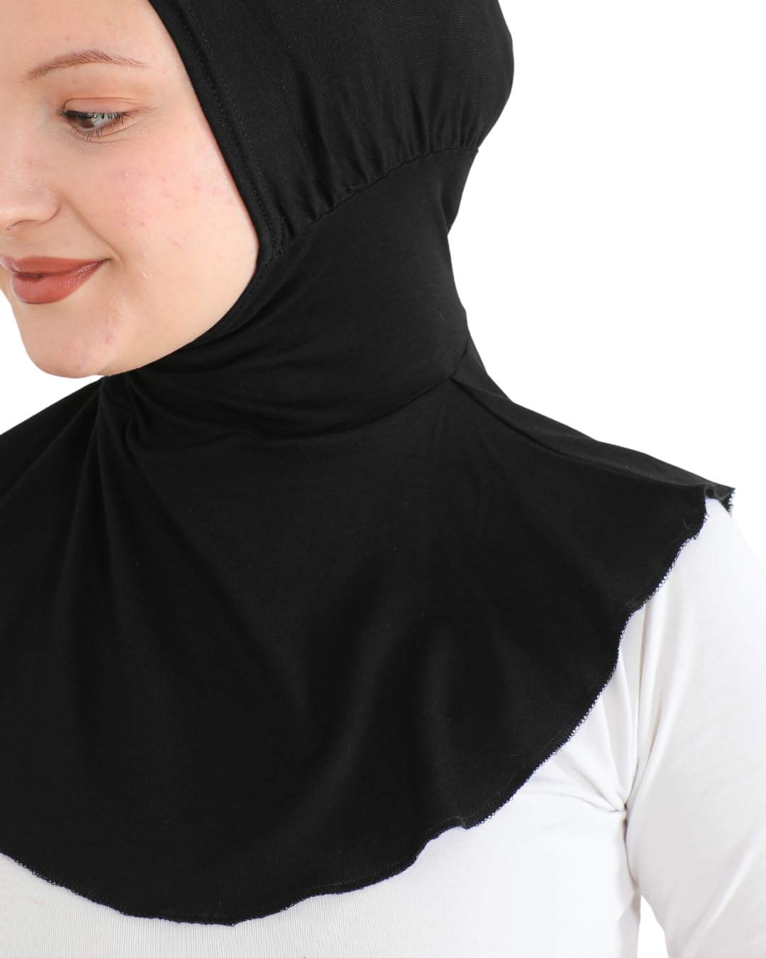Prien Sportowy hidżab dla kobiet, muzułmański szalik na głowę, elastyczny turban dla dziewcząt, szykowna odzież islamska na siłownię, kołnierz na szyję czepek wiskoza