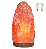 Spantik Heavy 9-13 lbs Himalayan Salt Lamp with Dimmer Switch Cord and wood base 10-11 Inch Height