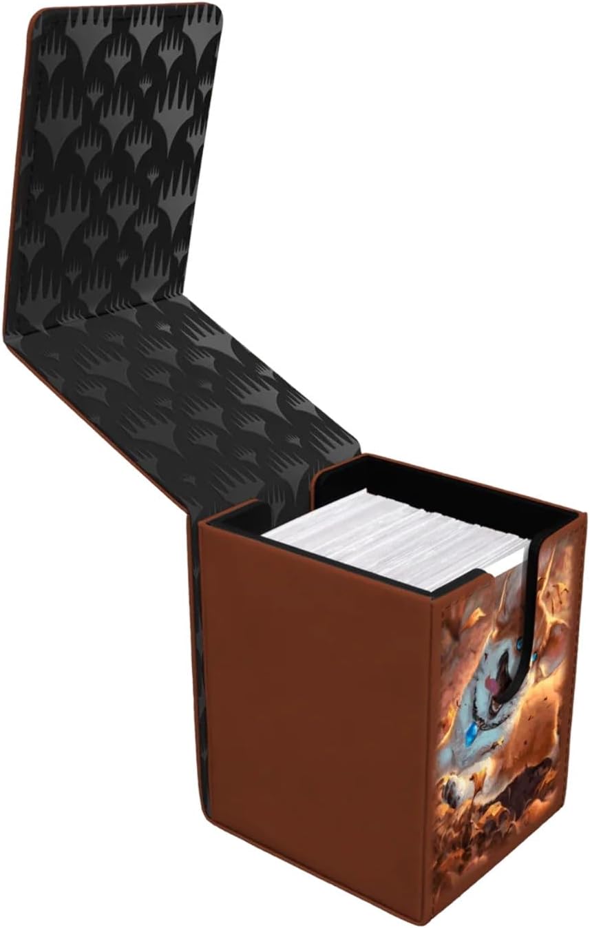 Ultra Pro - Mana 8 Alcove Edge Deck Box - Lotus for Magic: The Gathering, Store & Protect up to 100 Standard Size MTG Cards, Great for Commander Deck, Side Loading Deck Box, Premium Leatherette
