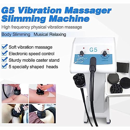 Quemador de grasa vibratorio, dispositivo muscular profesional adelgazante con 5 cabezales de masaje para una reducción eficaz de la grasa y contorno corporal