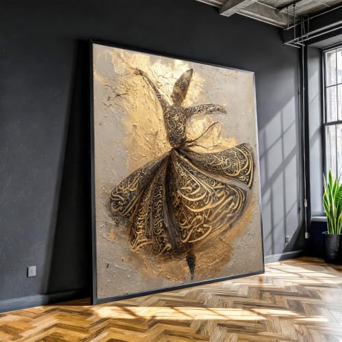 Peinture motif mouvement derviche pour apaiser le salon