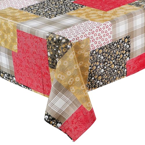 Image of Dakshya Industries PVC Waterproof Withoutlace Dining Table Cover (Size - 54X78 Inch) Rectangle 6 Seater Heat Rasistant Table Cloth (T4)