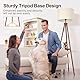 OUTON LED Stehlampe Dimmbar Dreibein Holz mit Regal, Fernbedienung, 4 Farbtemperatur, 1 Stunde Timerfunktion, Stativ Stehleuchte mit Beige Lampenschirm für Wohnzimmer, Schlafzimmer, Büro (Braun)