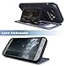 TORU CX PRO Galaxy A7 2017 Wallet Case with Hidden ID Slot Credit Card Holder Hard Cover & Mirror for Samsung Galaxy A7 (2017) - Matte Black