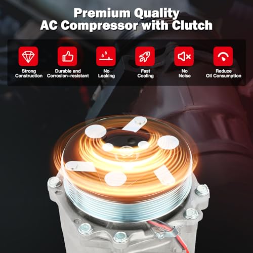 Image of cciyu Air Conditioning Compressor Fit for Acura TSX 2.4L 2009-2014