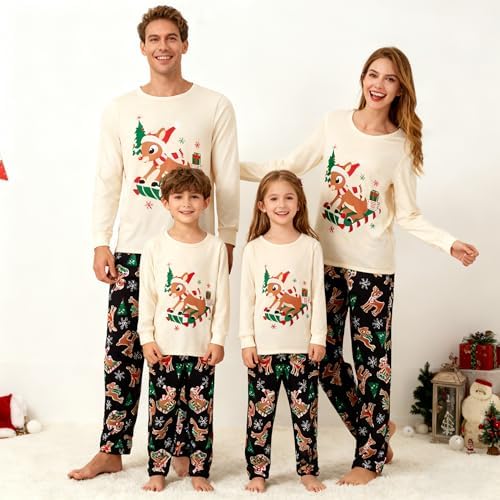 WephuPSho Family Christmas Pjs Matching Sets Baby Christmas Matching Jammies for Adults and Kids Holiday Xmas Sleepwear Set - Image 5