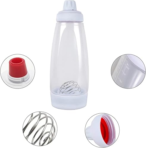 Miniatura 8 de Dispensador de masa para panqueques, dispensador de mezcla para panqueques con bola batidora y base de soporte, mezclador de masa para panqueques