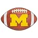 FANMATS NCAA University of Michigan Wolverines Nylon Face Football Rug