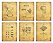 Bathroom Patent Prints - Wall Art - Set of Six Photos - Unframed (8 x 10)