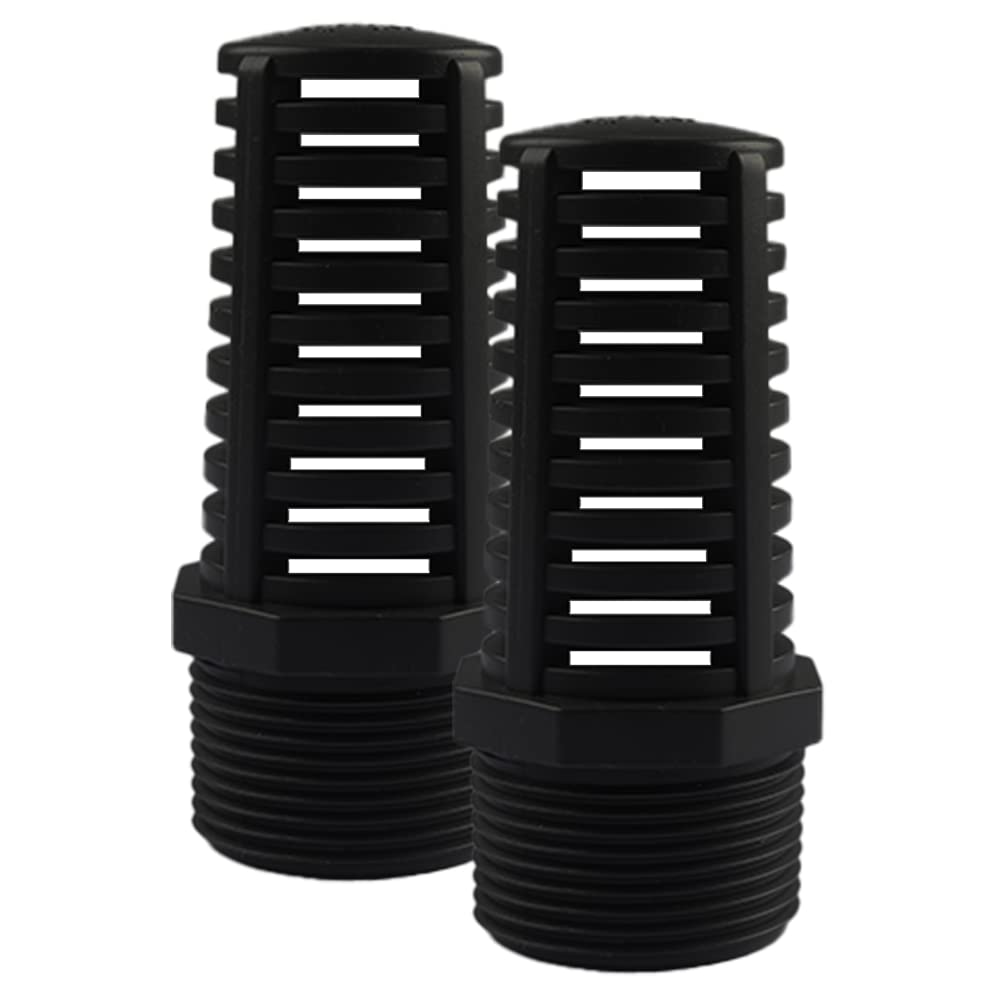 1-1/4 Inch Threaded Suction/Overflow Strainer, Screen Strainer 1-1/4 Inch (2 Pieces)