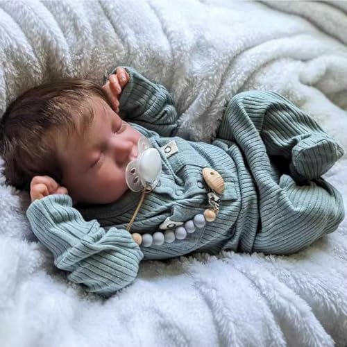 TKYFOYS Muñeca Reborn para Niñas de 45,7 cm, hecha a mano, cuerpo suave, parece un bebé real realista
