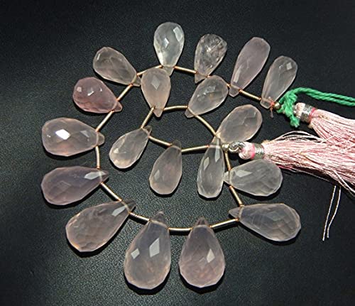 Rose quartz briolettes de 9-20mm en pierres naturelles pour collier et bijoux DIY
