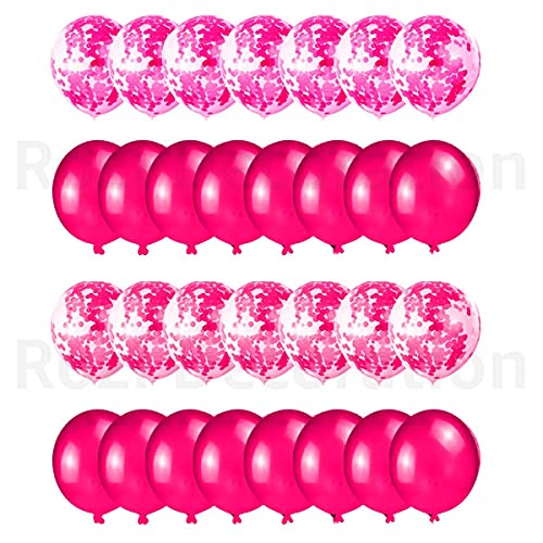 Image of Crackles Pink HD Metallic Chrome & Clear Confetti Shining Glitter Balloons Set For Birthday, Anniversary, Welcome and All Party Celebration Decoration Supplies (A Set Of 10 Pcs), Gold, Large (P-PCONFETTI-45-IP)