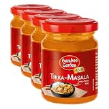 Bamboo Garden - Currypaste Tikka Masala, Typisch mild-würziger Geschmack für Currygerichte, 1 x 125 g (Packung mit 4)
