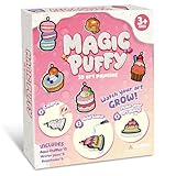 MZYTOZA 3D Art Craft Aqua Puffs Paint Kit - Magic Foam Texture Painting Kit, 15 Mess-Free Paint by Number Craft for Kids, Christmas Gift Idea & Stocking Stuffer(Aqua Puffs - Dessert Style)