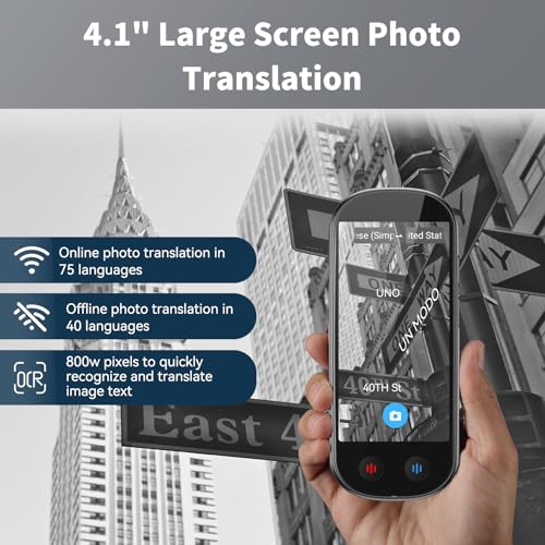 Language Translator Device No WiFi Needed, 2026 Upgraded AI Translator, 150+ Languages Instant Two Way Vioce Translator, Online/Offline/Recording/Photo/Text Translation for Business Learning Travel - Image 5