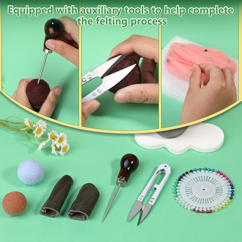 Imzay XIN-024 Needle Felting Tools, Wool Felting Supplies, Needle Felting Kit thumb #3