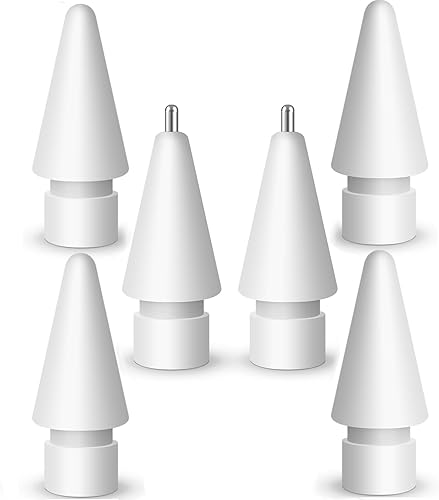 MEKO Paquete de 6 puntas de repuesto para Apple Pencil de 12 generación, puntas de Apple Pencil duraderas mejoradas de 2 generación y puntas ultra