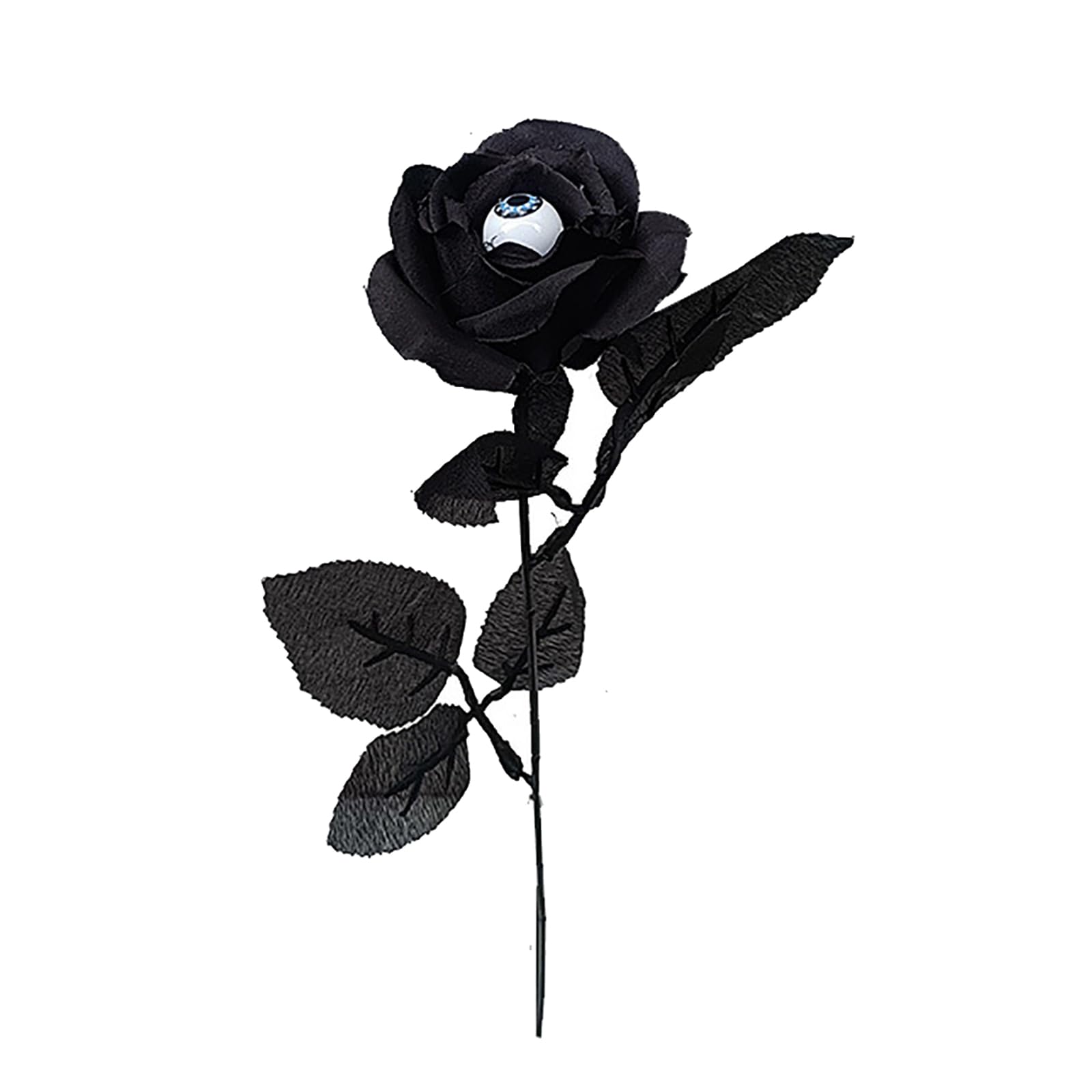 LiRRvb Halloween Artificial Flowers Fake Rose Bouquets for Decors Roses with Eyeballs, Faux Flower Eyeballs Silk Bouquets Faux