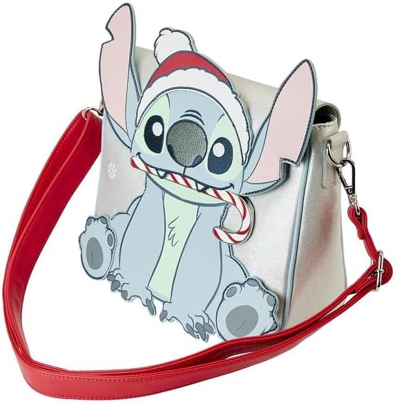 Loungefly Disney Stitch Holiday Glitter Crossbody Bag - Image 3