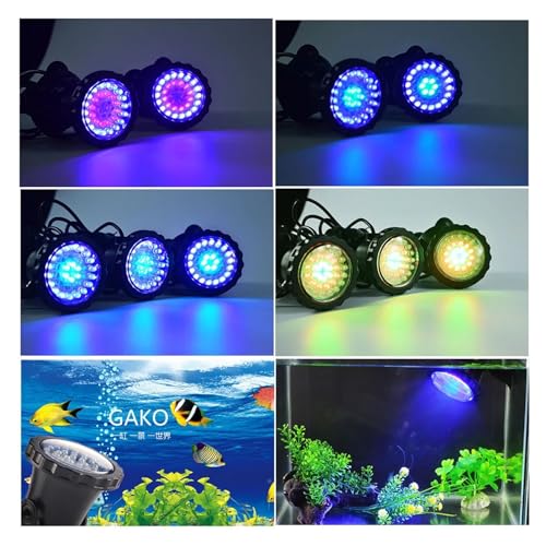 Luces LED RGB subacuáticas para iluminar fuentes oscuras 2