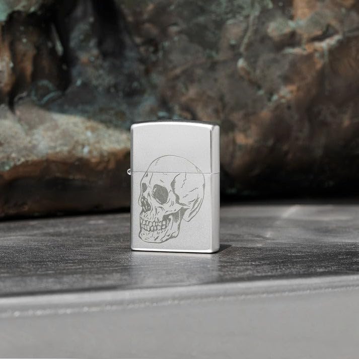 Encendedor Zippo con grabado personalizado diseño calavera miniatura 4