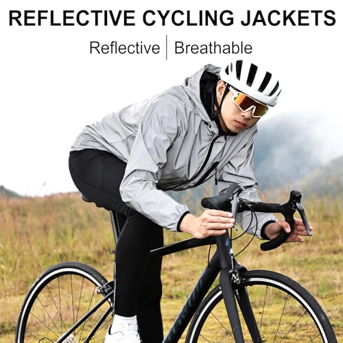 Chaqueta impermeable reflectante para ciclismo hombre miniatura 2