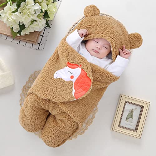 Image of BRANDONN Baby Blanket Newborn Gift Pack of Swaddle Wrapper, 0-9 Months, Length 68 cm x Width 68 cm