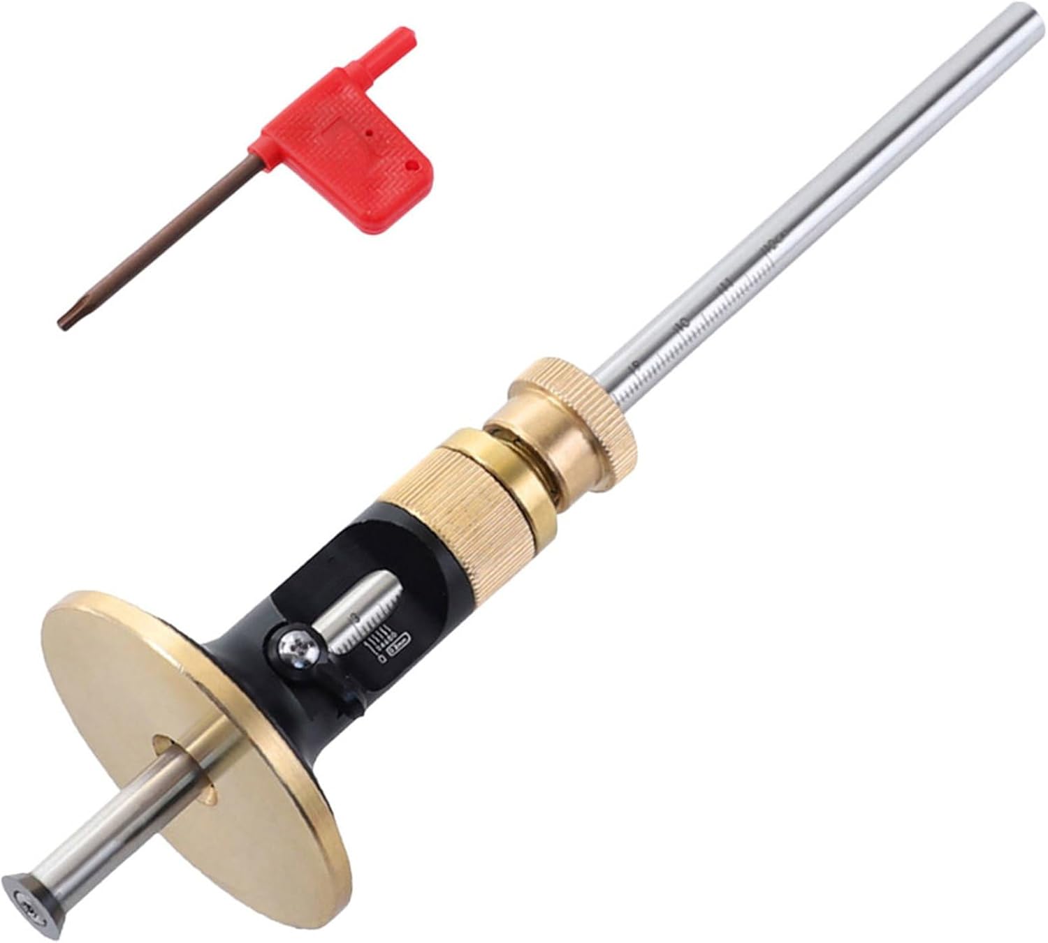 Hemobllo European-style Woodworking Scriber Gauge with Carbide Blade Precise Fine-tuning Marking Tool for Carpenters Slide Bar with Scale Parallel Line Drawing Instrument for Woodworking