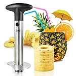 Pineapple Corer, [Upgraded, Reinforced, Thicker Blade] Newness Premium Pineapple Corer Remover (Black)
