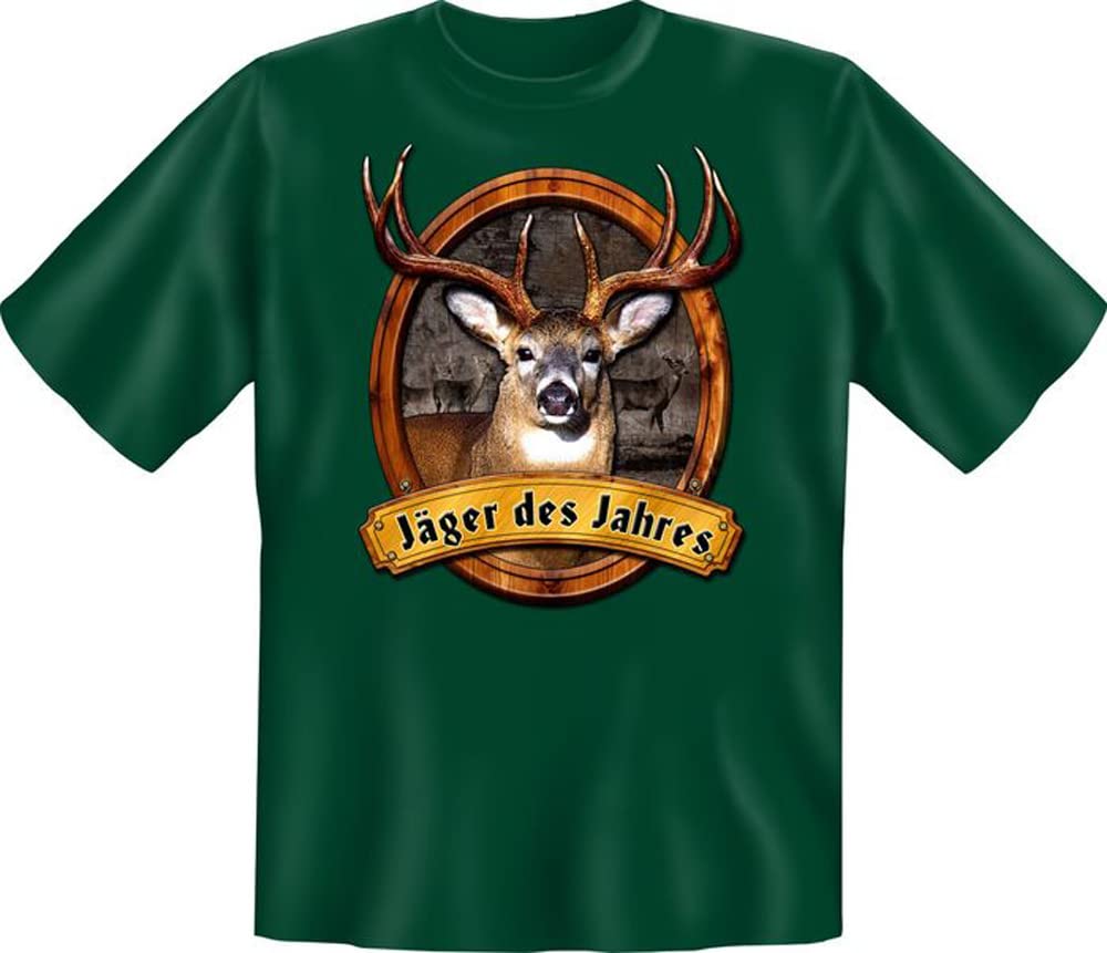 Fun-Spruch T-Shirt 'Jäger Des Jahres' – 100 % Baumwolle, Unisex, Verschiedene Größen