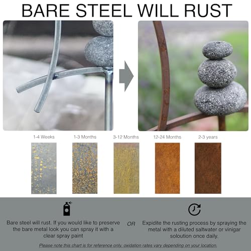 Aura Life Zen Garden Spinner Kinetic Wind Sculpture With Rock Cairn & Stake thumb #2